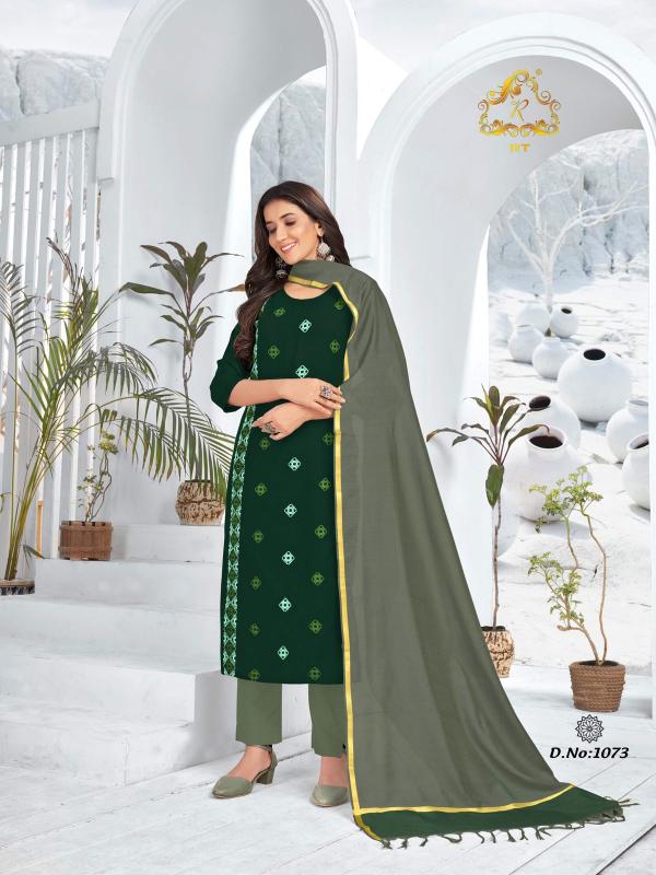 RT Nari 12 Designer Rayon Kurti With Banarasi Dupatta Set 